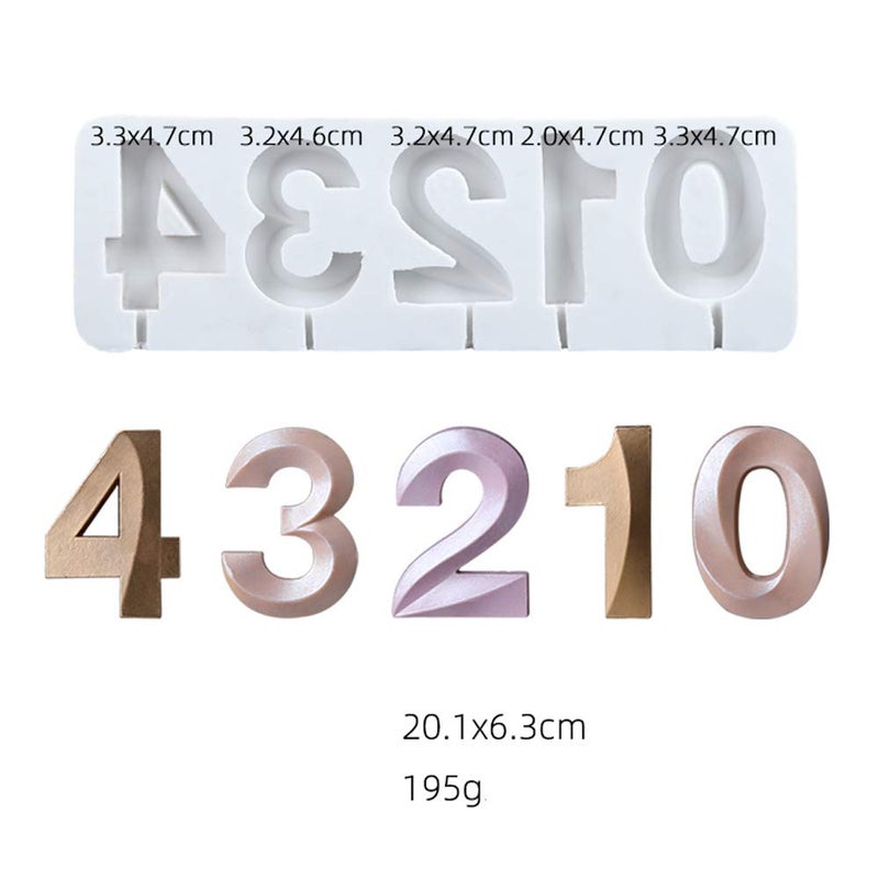 QELEG Fondant 0-9 Number Mold Silicone Letter Mold Candy Making Alphabet Fondant Molds for Birthday Decoration - Image 2